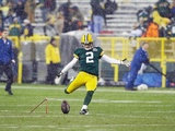Packers Kicker Mason Crosby in action against Detroit on December 9, 2012