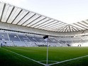A general view shows the pitch and stands inside of St James' Park the home of English Premier League football team Newcastle United taken on December 3, 2011