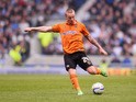 Jamie O'Hara of Wolverhampton Wanderers in action during the npower Championship match between Brighton & Hove Albion and Wolverhampton Wanderers at Amex Stadium on May 4, 2013