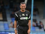 Southend United manager Phil Brown looks on as the players warm up prior to the Sky Bet League Two match between Southend United and Northampton Town at Roots Hall on August 17, 2013