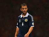 Shaun Maloney of Scotland in action during the FIFA 2014 World Cup Qualifying Group A match between Scotland and Belgium at Hampden Park on September 6, 2013
