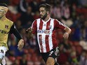 Will Grigg during the Sky Bet League Once match between Brentford and Leyton Orient at Griffin Park on September 23, 2013 