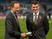 New announced Republic of Ireland manager Martin O'Neill and his assistant Roy Keane speak during the UEFA Champions League Group A match between Real Sociedad de Futbol and Manchester United at Estadio Anoeta on November 5, 2013