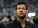 Former Germany player Michael Ballack looks on during the World Cup qualifying match between Austria and Germany on September 6, 2013