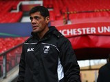 Stephen Kearney, head coach of New Zealand looks on during the New Zealand training session at Old Trafford on November 29, 2013