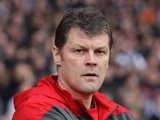 Steve Cotterill stands on the touchline during his stint as Nottingham Forest on January 17, 2012.