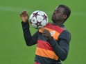 Galatasaray defender Emmanuel Eboue attends a training session on the eve of the Champion's League football match Juventus vs Galatasaray on October 1, 2013