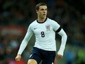 Jordan Henderson of England in action during the International Friendly match between England and Denmark at Wembley Stadium on March 5, 2014 