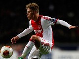 Ajax's Viktor Fischer in action against Salzburg during their Europa League match on February 20, 2014