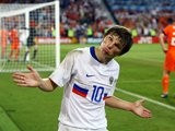 Russian striker Andrey Arshavin celebrates scoring against Holland on June 21, 2008.