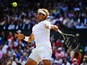 Rafael Nadal of Spain during his Gentlemen's Singles fourth round match against Nick Kyrgios of Australia on day eight of the Wimbledon Lawn Tennis Championships at the All England Lawn Tennis and Croquet Club on July 1, 2014
