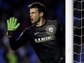 Luke Steele of Barnsley shouts instructions during the Sky Bet Championship match between Reading and Barnsley at Madejski Stadium on March 25, 2014