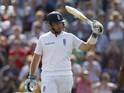Englands Ian Bell acknowledges the crowd after reaching 150 runs during the second days play in the third cricket Test match between England and India at The Ageas Bowl cricket ground in Southampton on July 28, 2014