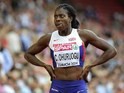Christine Ohuruogu during the women's 400m heats in Zurich on August 12, 2014