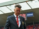  Manager Louis van Gaal of Manchester United walks to his seat prior to the Barclays Premier League match between Sunderland and Manchester United at Stadium of Light on August 24, 2014