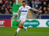 Kevin Sinfield of England kicks during the Rugby League World Cup Group A match at the KC Stadium on November 9, 2013