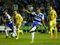 Nick Blackman scores his team's second goal of the game during the Sky Bet Championship match between Reading and Millwall at Madejski Stadium on September 16, 2014