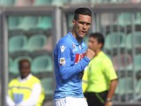 Jose Maria Callejon of SSC Napoli celebrates after scoring the opening goal during the Serie A match between US Sassuolo Calcio and SSC Napoli on September 28, 2014
