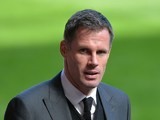 Retired Liverpool football club player Jamie Carragher arrives for a memorial service to mark the 25th anniversary of the Hillsborough Disaster at Anfield Stadium on April 15, 2014