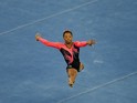 Simone Biles of United States performs on the floor during the Women's Floor Exercise Final on day six of the 45th Artistic Gymnastics World Championships at Guangxi Sports Center Stadium on October 12, 2014