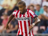 Luciano Narsingh of PSV Eindhoven in action during the UEFA Europa League match between PSV Eindhoven and Estoril Praia at the Philips Stadium on September 18, 2014