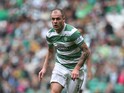 Anthony Stokes of Celtic controls the ball during the Scottish Premiership League Match between Celtic and Dundee United, at Celtic Park on August 16, 2014