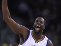 Draymond Green #23 of the Golden State Warriors reacts after making a three-pointer against the Los Angeles Clippers at ORACLE Arena on November 5, 2014