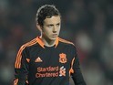 Danny Ward in action for Liverpool in 2012