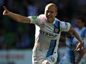 Aaron Mooy (#6) of Melbourne City celebrates his goal during the round 13 A-League match between Melbourne City FC and Perth Glory at AAMI Park on December 26, 2014
