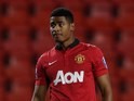 Saidy Janko in action for Manchester United on December 2, 2013