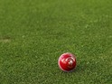 A general view of a Kookaburra turf four piece cricket ball is seen before play on day one of the Sheffield Shield final match between the Tasmanian Tigers and the New South Wales Blues at Bellerive Oval on March 17, 2011