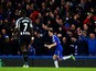 Oscar of Chelsea celebrates after scoring the opening goal during the Barclays Premier League match between Chelsea and Newcastle United at Stamford Bridge on January 10, 2015