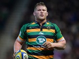 Dylan Hartley of Northampton Saints during the Aviva Premiership match between Northampton Saints and Wasps at Franklin's Gardens on March 27, 2015