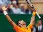 Novak Djokovic of Serbia celebrates defeating Rafaerl Nadal of Spain in the semi finals during day seven of the Monte Carlo Rolex Masters tennis at the Monte-Carlo Sporting Club on April 18, 2015