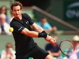 Andy Murray in action in round two of the French Open on May 28, 2015