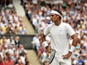 Spanish player Rafael Nadal reacts after losing to Serbian player Novak Djokovic during the men's single final at the Wimbledon Tennis Championships at the All England Tennis Club, in southwest London on July 3, 2011