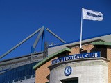 General view of a Chelsea Football Club sign during the Barclays Premier League match between Chelsea and Queens Park Rangers at Stamford Bridge on November 1, 2014
