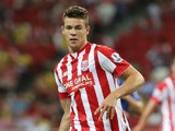 Marco van Ginkel of Stoke City dribbles the ball during the Barclays Asia Trophy match between Everton and Stoke City at National Stadium on July 15, 2015