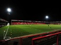 A general view of the pitch prior to the Sky Bet League Two match between Cheltenham Town and Morecambe at Whaddon Road on January 16, 2015