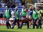 Will Hughes of Derby County is stretchered off the field after receiving an injury during the Sky Bet Championship match between Bolton Wanderers and Derby County at the Macron Stadium on August 8, 2015
