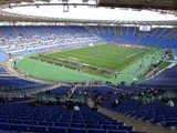 A general view of the empty stands of Stadio Olimpico during the Serie A match between SS Lazio and Atalanta BC at Stadio Olimpico on March 9, 2014