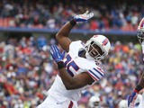 LeSean McCoy #25 of the Buffalo Bills celebrates his touchdown against the Indianapolis Colts but the touchdown run was called back on a penalty during the first half at Ralph Wilson Stadium on September 13, 2015 in Orchard Park, New York.