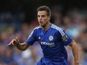 Cesar Azpilicueta of Chelsea in action during the Barclays Premier League match between Chelsea and Crystal Palace on August 29, 2015