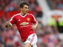 Matteo Darmian of Manchester United on the ball during the Barclays Premier League match between Manchester United and Sunderland at Old Trafford on September 26, 2015 in Manchester, United Kingdom.