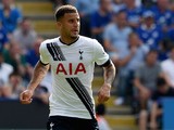 Kyle Walker of Tottenham during the Barclays Premier League match between Leicester City and Tottenham Hotspur at the King Power Stadium on August 22, 2015 in Leicester, United Kingdom.