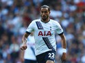 Nacer Chadli of Tottenham Hotspur on the ball during the Barclays Premier League match between Tottenham Hotspur and Crystal Palace at White Hart Lane on September 20, 2015 in London, United Kingdom.