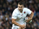 Nick Easter of England runs with the ball during the 2015 Rugby World Cup Pool A match between England and Uruguay at Manchester City Stadium on October 10, 2015 in Manchester, United Kingdom. 