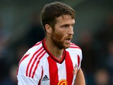 Adam Matthews of Sunderland in action during a pre season friendly between Darlington and Sunderland at Heritage Park on July 9, 2015 in Bishop Auckland, England.