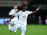 Swansea player Marvin Emnes in action during the Capital One Cup Second Round match between Swansea City and York City at Liberty Stadium on August 25, 2015
