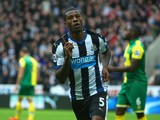 Georginio Wijnaldum of Newcastle United celebrates as he scores the opening goal during the Barclays Premier League match between Newcastle United and Norwich City at St James' Park on October 18, 2015 in Newcastle upon Tyne, England.